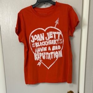 Joan Jett adult Red Graphic T-Shirt